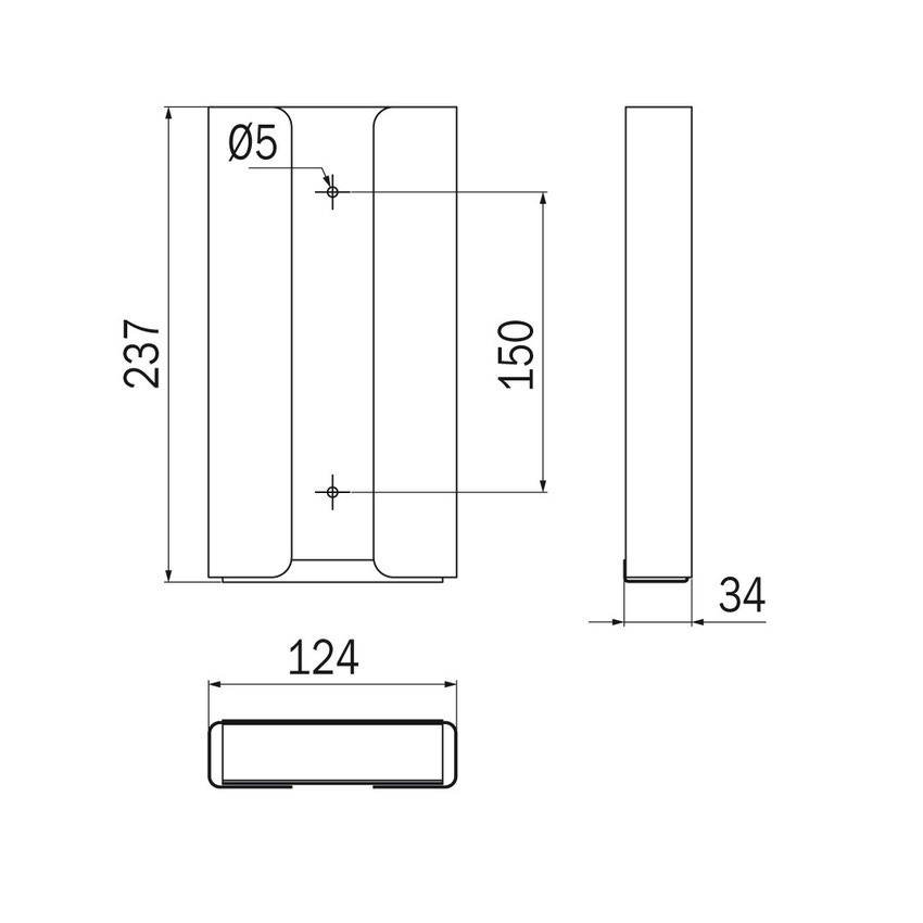 Immagine di Inda HOTELLERIE distributore di sacchetti igenici in acciaio, finitura inox AV0420AL