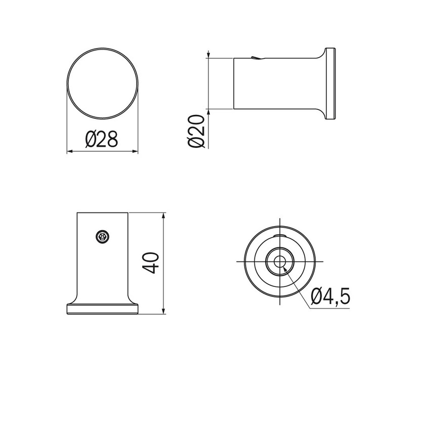 Immagine di Inda HOTELLERIE appendiabito, finitura cromo AV420ACR007