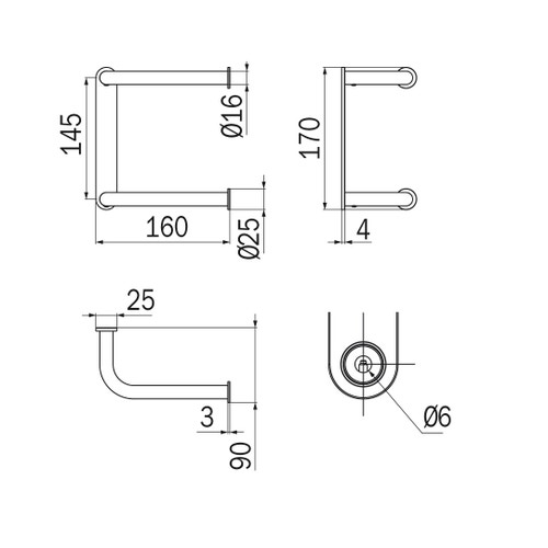 Immagine di Inda HOTELLERIE portarotolo doppio, finitura cromo AV425ACR