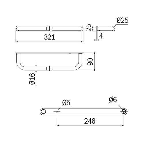 Immagine di Inda HOTELLERIE portarotolo doppio, finitura cromo AV426DCR