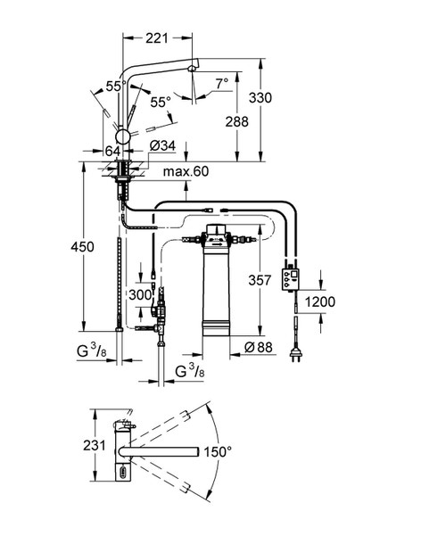 Miscelatore monocomando per lavello