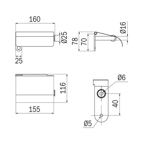 Immagine di Inda HOTELLERIE portarotolo con coperchio, finitura cromo AV426FCR