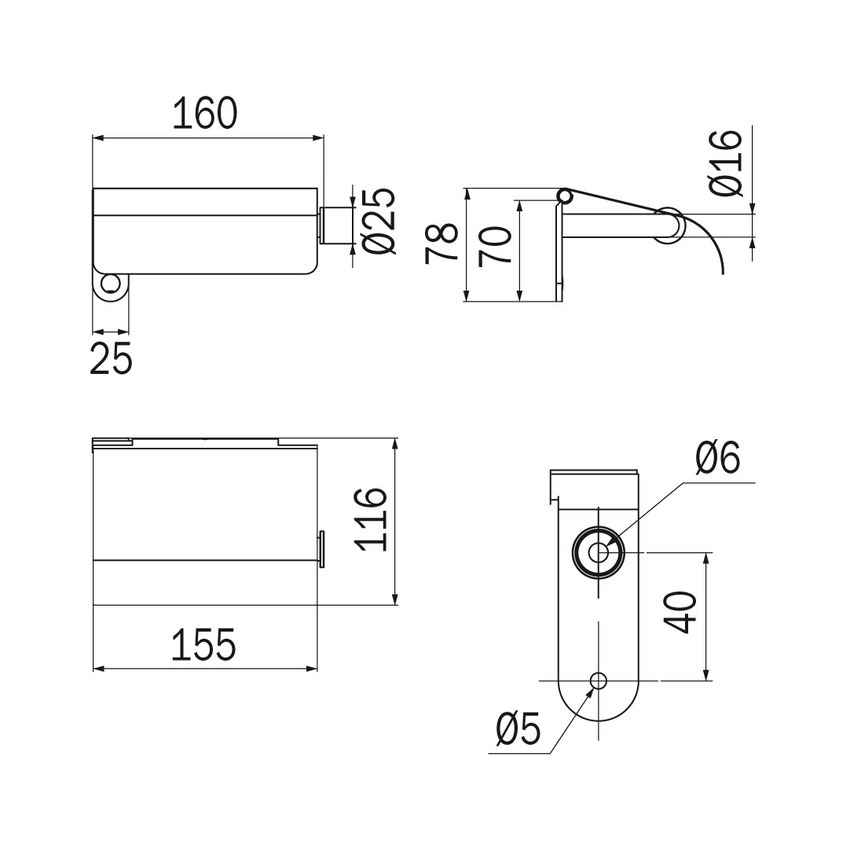 Immagine di Inda HOTELLERIE portarotolo con coperchio, finitura cromo AV426FCR