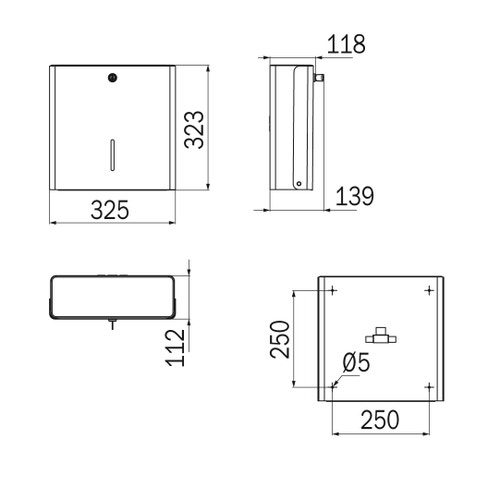 Immagine di Inda HOTELLERIE portarotolo a parete, diametro max rotolo 30 cm, finitura inox AV427GAL