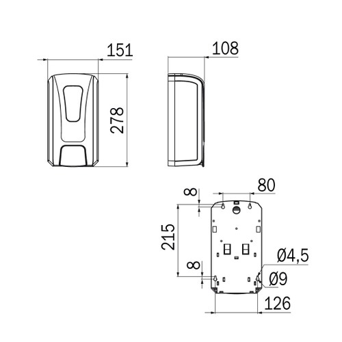 Immagine di Inda HOTELLERIE spandisapone liquido, colore bianco finitura lucido AV467AWW