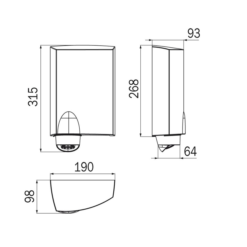 Immagine di Inda HOTELLERIE asciugamani elettrico, finitura acciaio inox satinato AV474ASL
