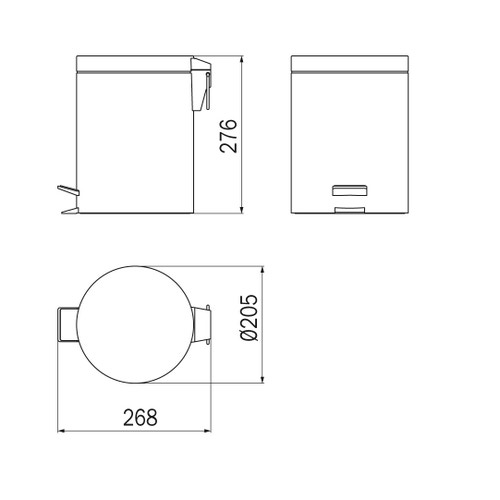 Immagine di Inda HOTELLERIE gettacarta con coperchio e padale, finitura inox AV602BAL001