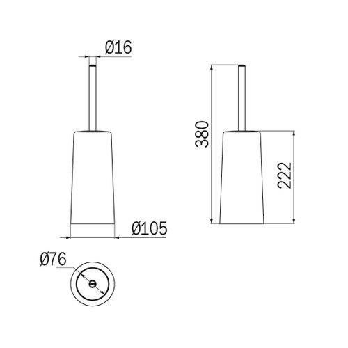 Immagine di Inda HOTELLERIE portascopino da terra, con bacinella in polipropilene, colore bianco AV8140WZ