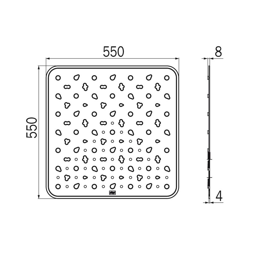 Immagine di Inda Tappetino antiscivolo per doccia in gomma 55 cm A0198BWW005