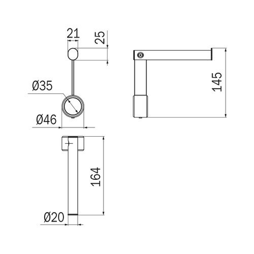 Immagine di Inda COMFORT portarotolo per art. AH997A - AH997C, finitura cromo AH925XCR