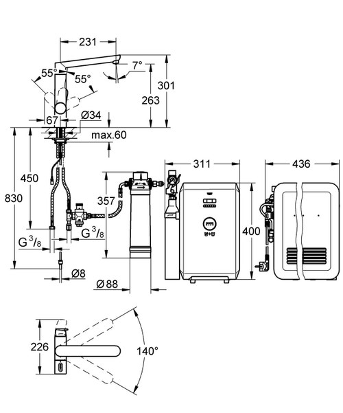 Miscelatore monocomando per lavello