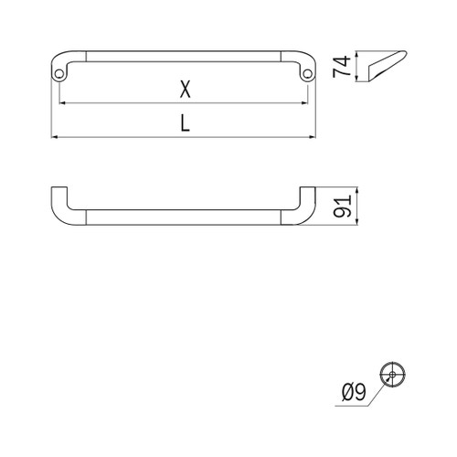Immagine di Inda COMFORT maniglione di sicurezza L.44 cm, finitura cromo AH995ACR