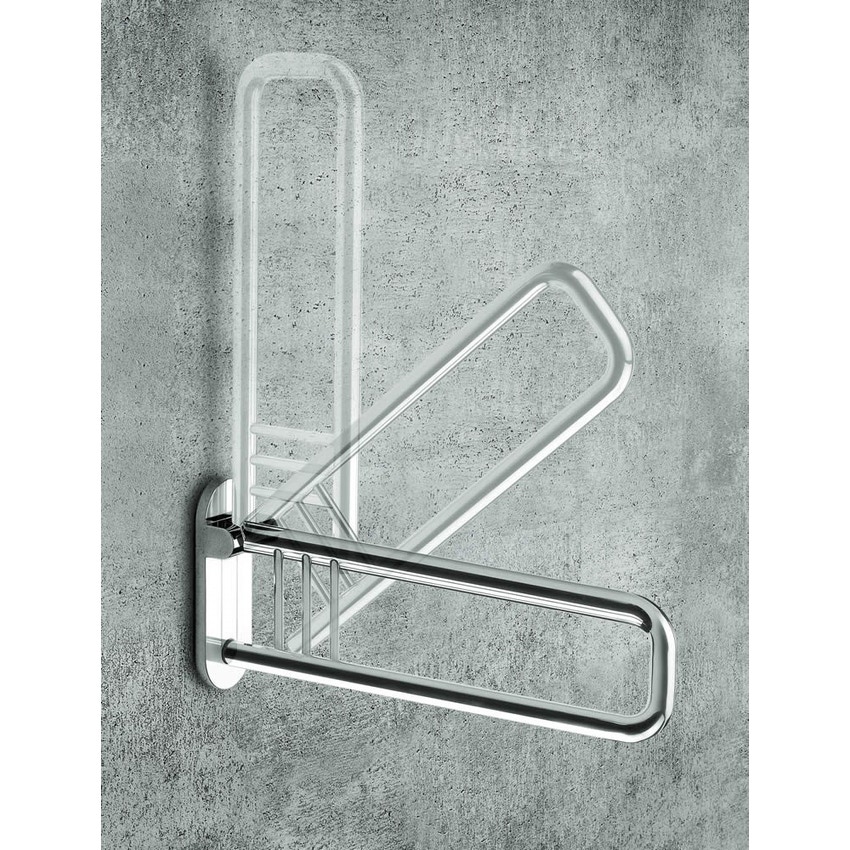 Immagine di Colombo Design CONTRACT appoggio ribaltabile L.65 cm, finitura cromo B97270CR