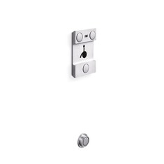 Immagine di Inda COMFORT supporto a muro con placca design per art AH997A - AH997C, finitura cromo AH9K1ACR
