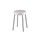Inda Sgabello con seduta in resina ureica colore bianco, e gambe in ottone, finitura cromo A0375ACR