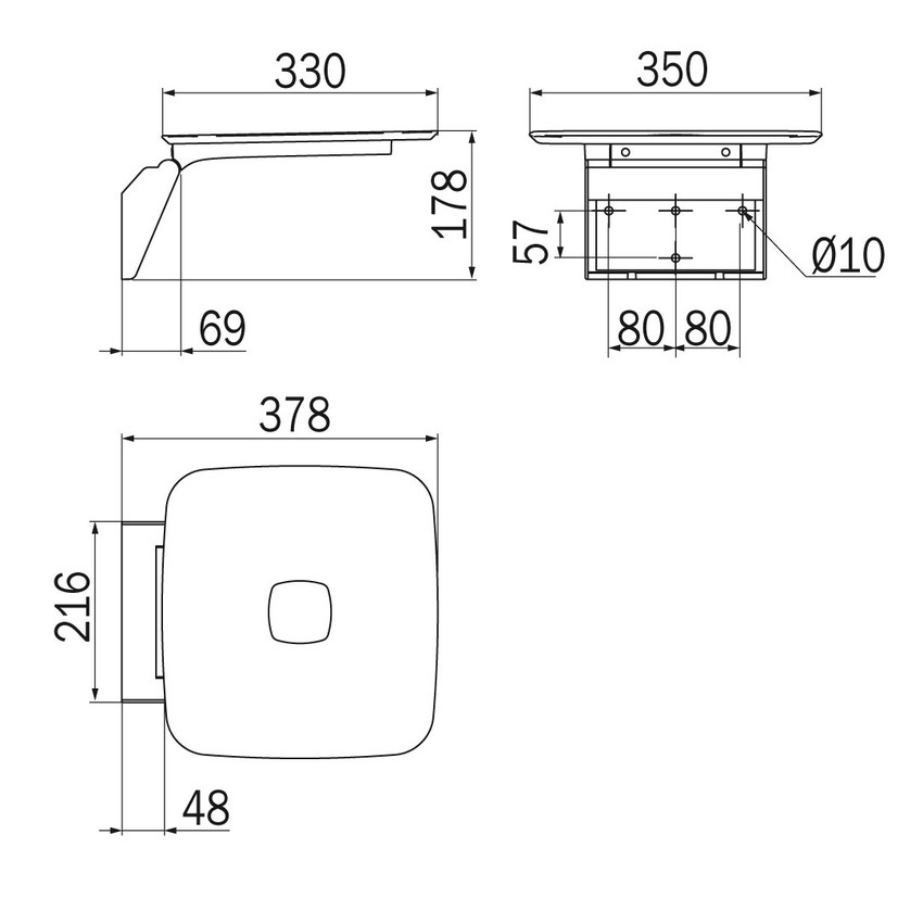 Inda A03750CR Sgabello con seduta in resina ureica colore bianco