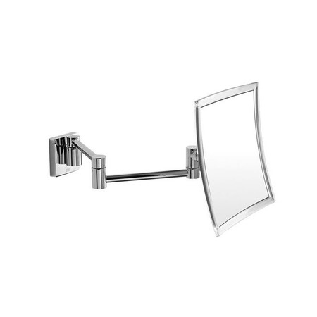 Immagine di Inda MY MIRROR specchio ingranditore a parete, con doppio braccio snodato, lunghezza parabola 20 cm, finitura cromo AV058MCR