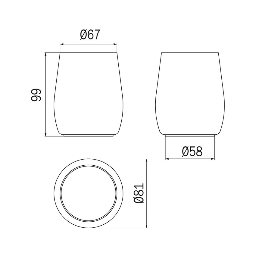 Immagine di Inda HOTELLERIE porta bicchiere da appoggio, finitura inox AO0020AL