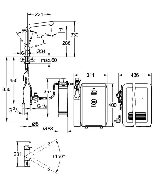 Miscelatore monocomando per lavello