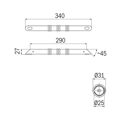 Immagine di Inda Appoggiapiedi per doccia, con gomma termoplastica antiscivolo, finitura cromo A04610CR