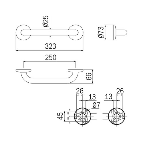 Immagine di Inda Maniglione L.32 cm, finitura cromo A0490TCR