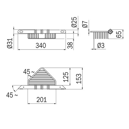 Immagine di Inda Maniglione per doccia con gomma termoplastica antiscivolo e cestino, finitura cromo A04620CR