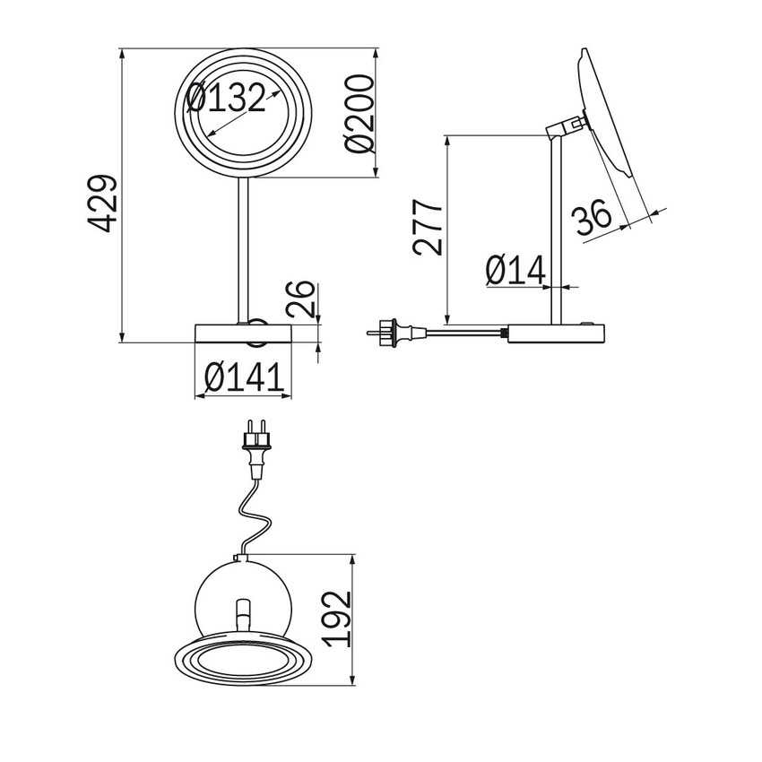 Immagine di Inda MY MIRROR specchio ingranditore da appoggio, finitura cromo AV258PCR