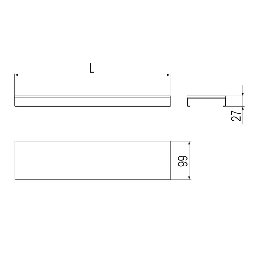 Immagine di Inda INDISSIMA modulo mensola L.20 cm, finitura acciaio inox spazzolato A8809MNS