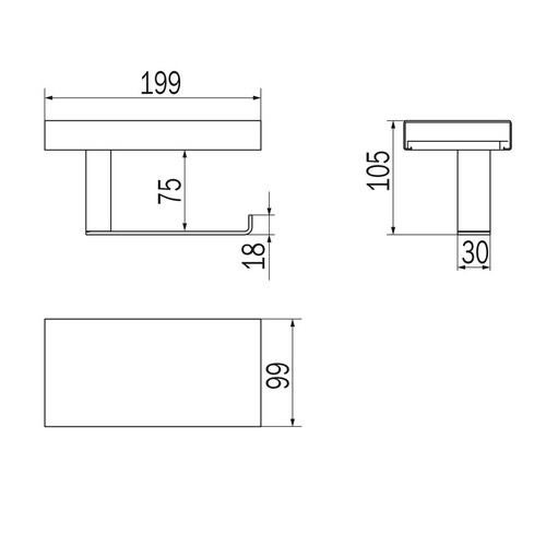 Immagine di Inda INDISSIMA modulo portarotolo destro con coperchio, finitura acciaio inox spazzolato A8826NNS