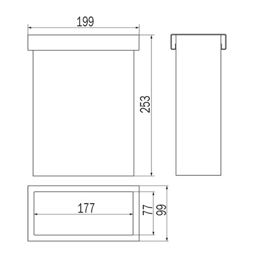 Immagine di Inda INDISSIMA modulo gettacarta, finitura acciaio inox spazzolato A8801MNS
