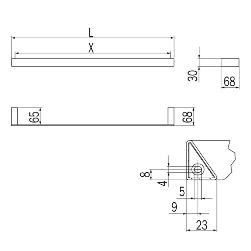 Immagine di Inda INDISSIMA_CHROME portasalviette L.42 cm, finitura cromo A8818BCR