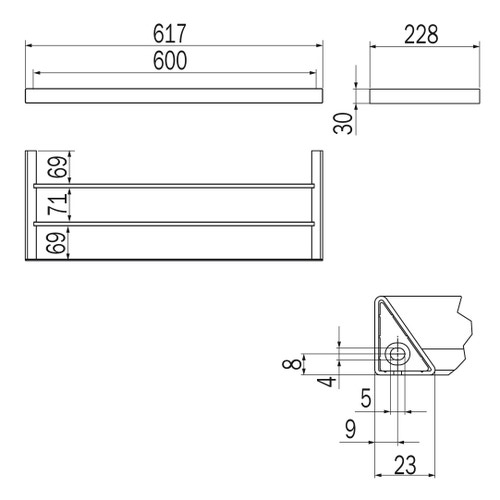 Immagine di Inda INDISSIMA_CHROME portateli, finitura cromo A88680CR