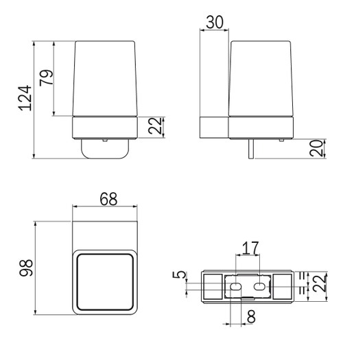 Immagine di Inda INDISSIMA_CHROME spandisapone a leva, contenitore in vetro satinato,  finitura cromo A88670CR21