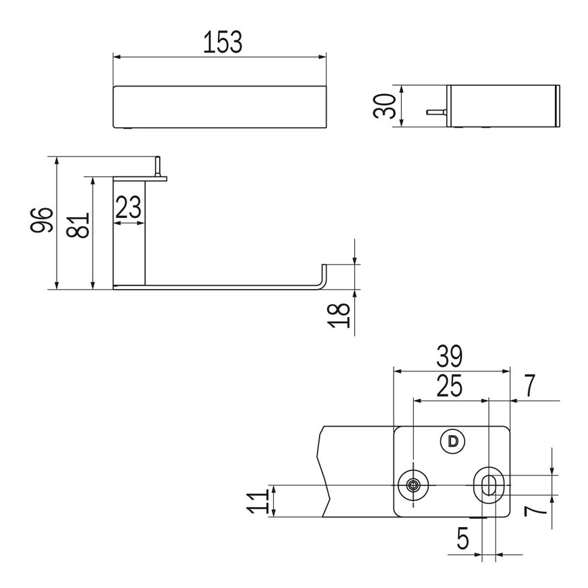 Immagine di Inda INDISSIMA_CHROME portarotolo destro, finitura cromo A8825ACR