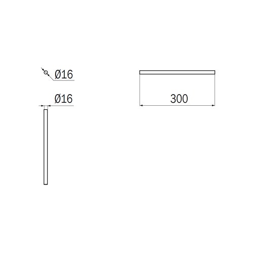 Immagine di Inda Tubo L.30 cm, per art. A0418A, confezione da 10 pz, finitura cromo A2246ACR007