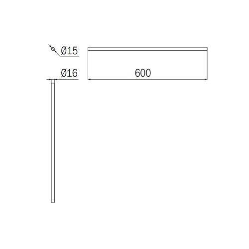 Immagine di Inda Tubo L.60 cm, per art. A0418C, confezione da 10 pz, finitura cromo A2246CCR007