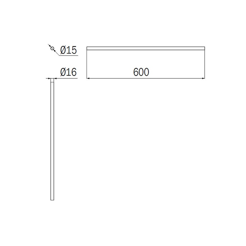 Immagine di Inda Tubo L.60 cm, per art. A0418C, confezione da 10 pz, finitura cromo A2246CCR007