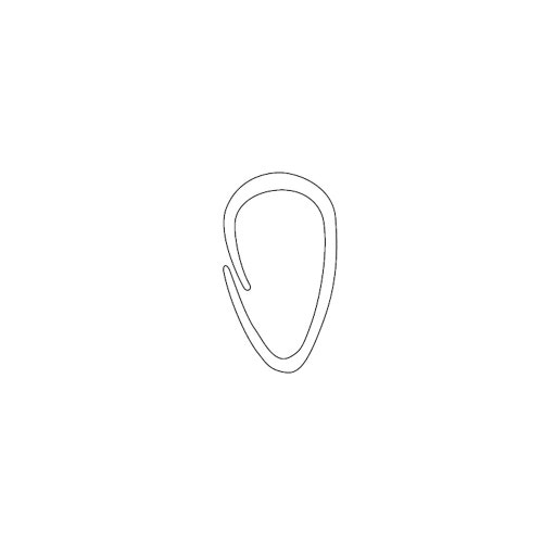 Immagine di Inda Gancio per tende in polipropilene, colore bianco R01500