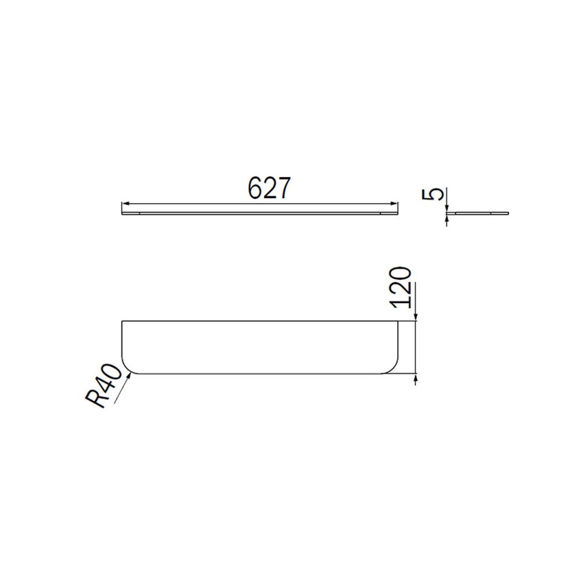 Immagine di Inda Ripiano in cristallo trasparente temperato 5 mm R11260001