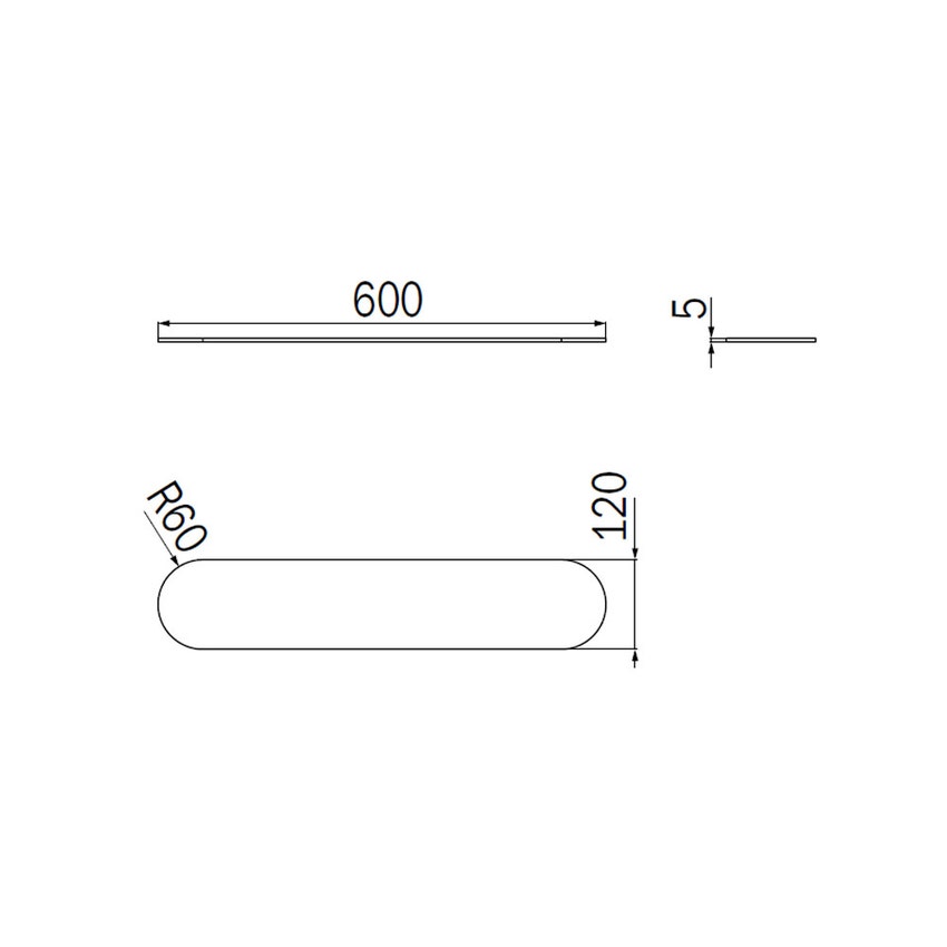 Immagine di Inda Ripiano in cristallo satinato temperato 5 mm R11320001