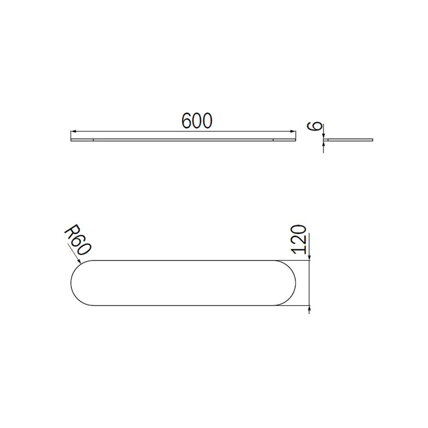 Immagine di Inda Ripiano in cristallo trasparente temperato 6 mm R11700002