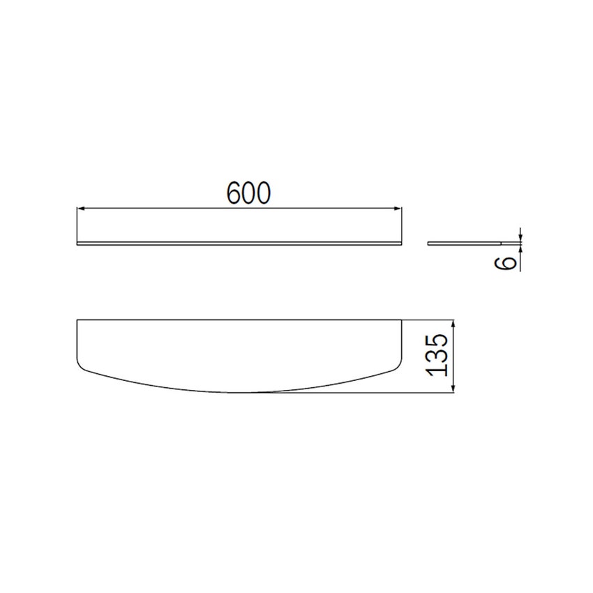 Immagine di Inda Ripiano in cristallo satinato temperato 6 mm R14680