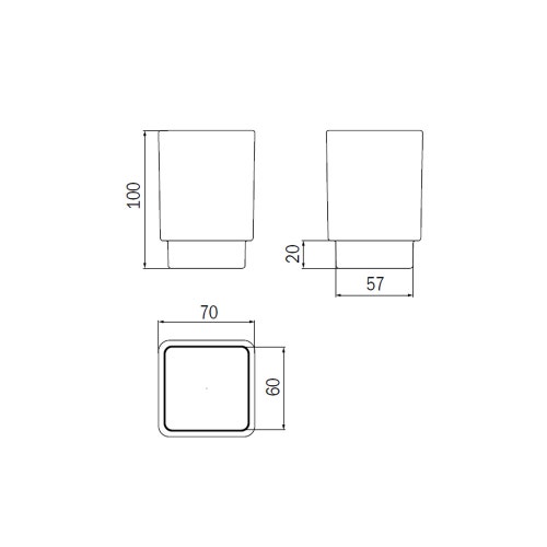 Immagine di Inda Bicchiere in vetro satinato R1810N