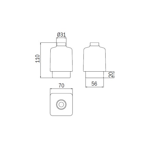 Immagine di Inda Contenitore in vetro satinato R1812N