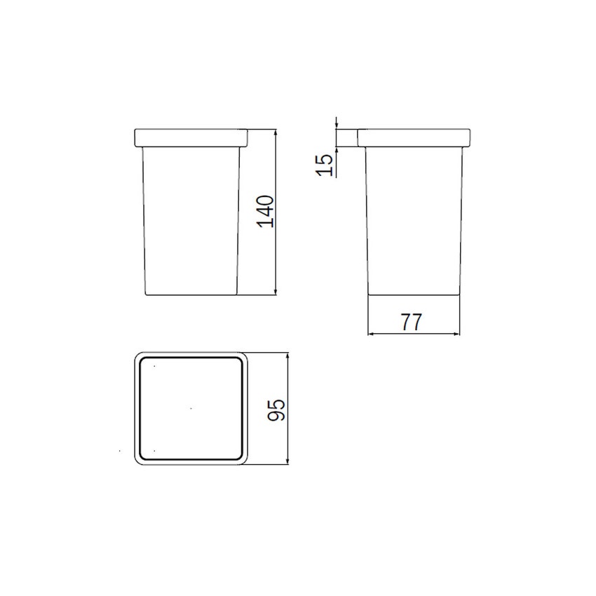 Immagine di Inda Bacinella in vetro satinato R1814N