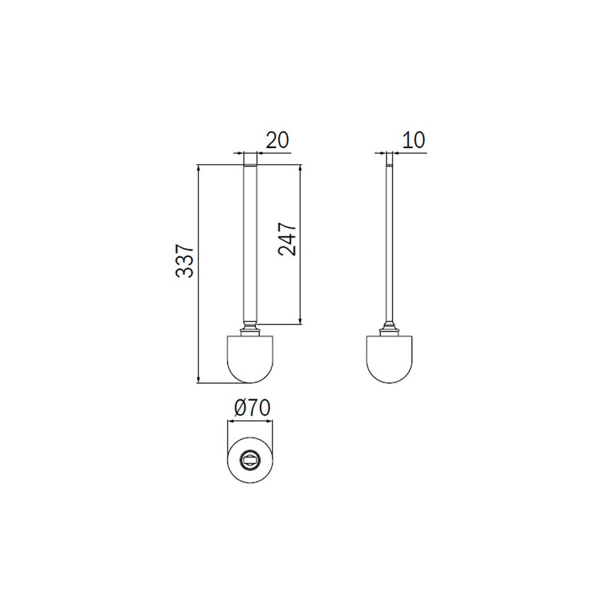 Immagine di Inda Asta completa in ottone, finitura cromo R1814N001