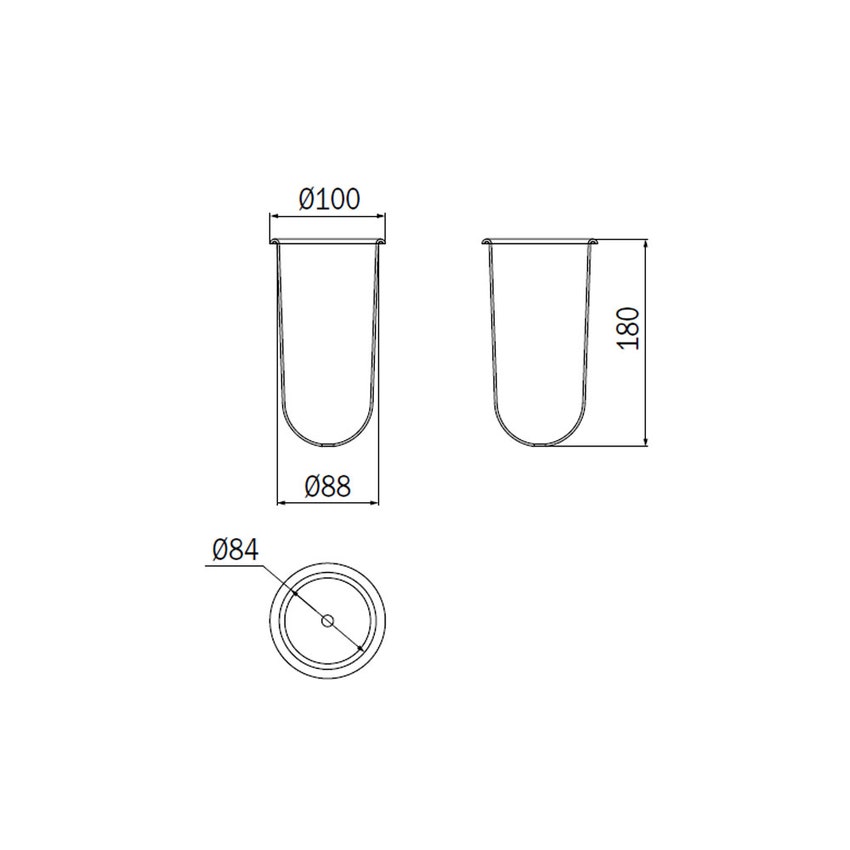 Immagine di Inda Bacinella esterna in ABS, finitura cromo R31140003