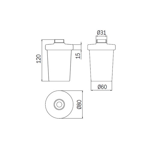 Immagine di Inda Contenitore in vetro satinato R46670