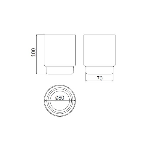 Immagine di Inda Bicchiere in vetro satinato R58100001