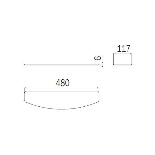 Immagine di Inda Ripiano in cristallo satinato temperato 6 mm R76090